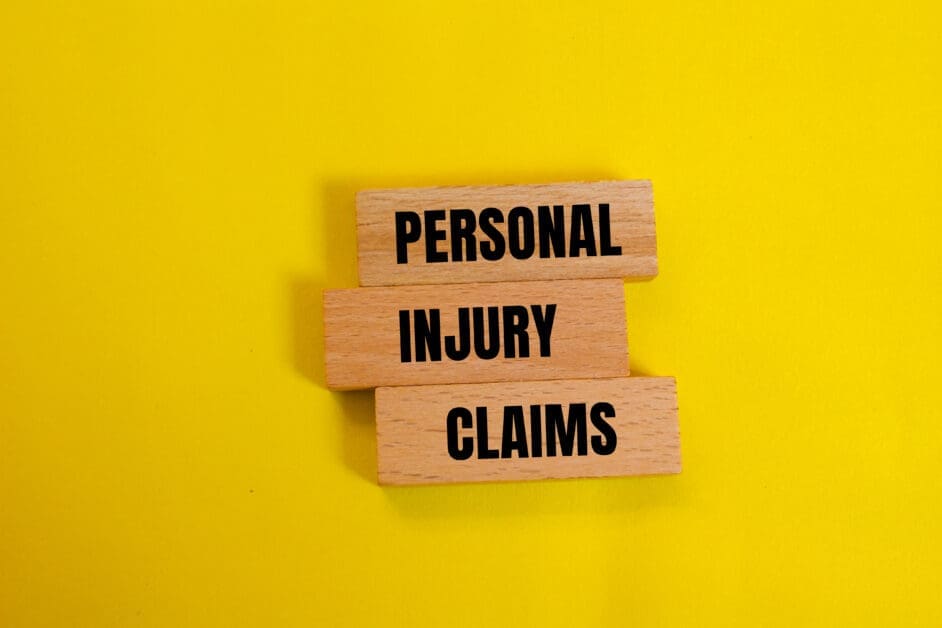 - Attorneys.Media - Legal Expert Interviews & Trusted Advice Stacked Wooden Blocks Spell out 'personal Injury Claims' Against a Bright Yellow Background.