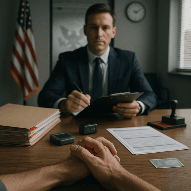 Green card interview denial questions 2026
