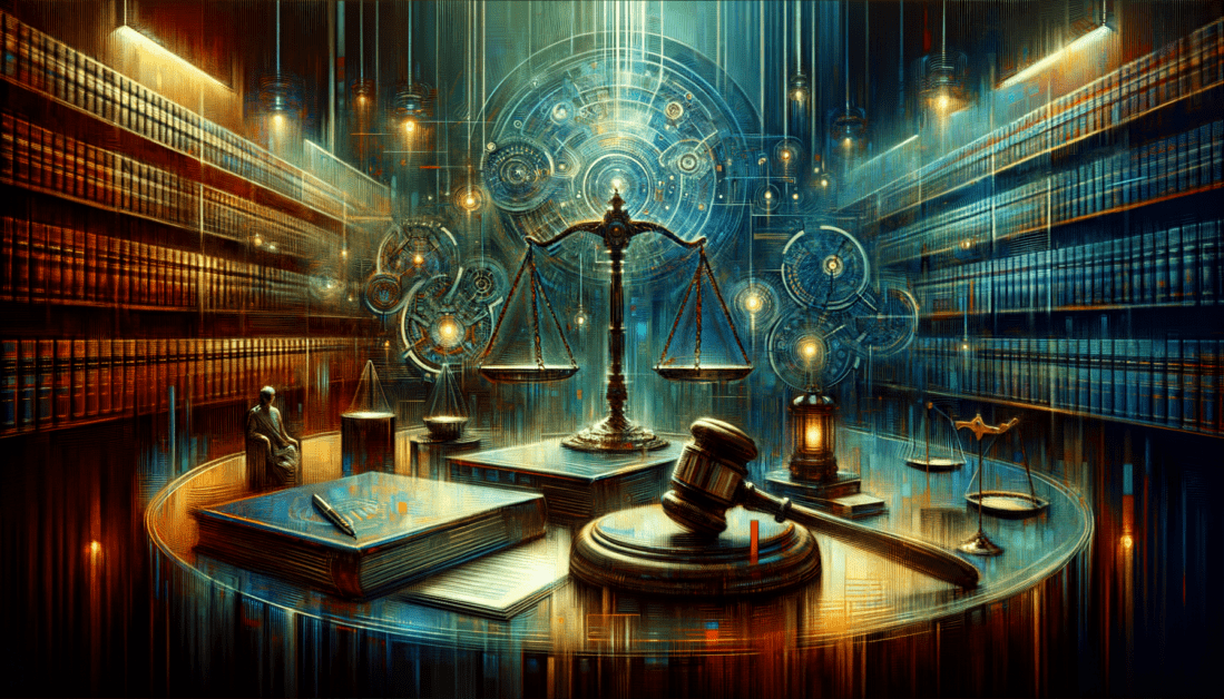 Crime control model scales of justice illustration