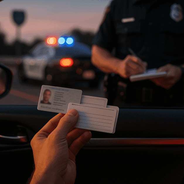 Car insurance documents with gavel and keys